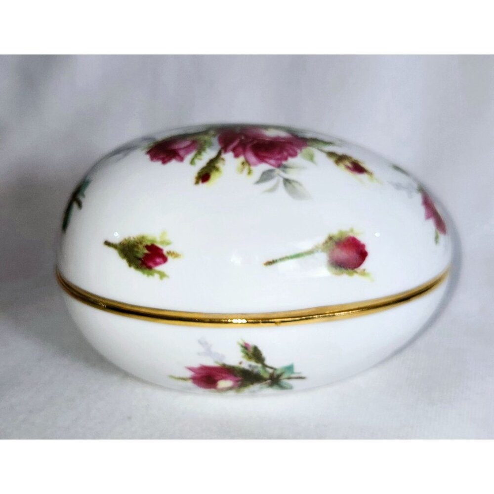 Vintage Hammersley Rose Design Bone China Trinket Box